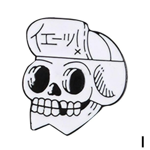 Emaille-Pin-Abzeichen Skull Tattooist 2.5 x 2.5 cm
